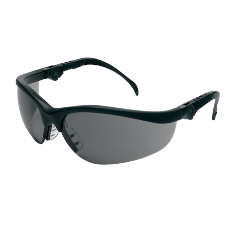 Mcr Safety Klondike (KD3), Safety Glasses, Anti-Fog, Gray Lens, Black Frame, Half Frame, 12 PK KD312AF